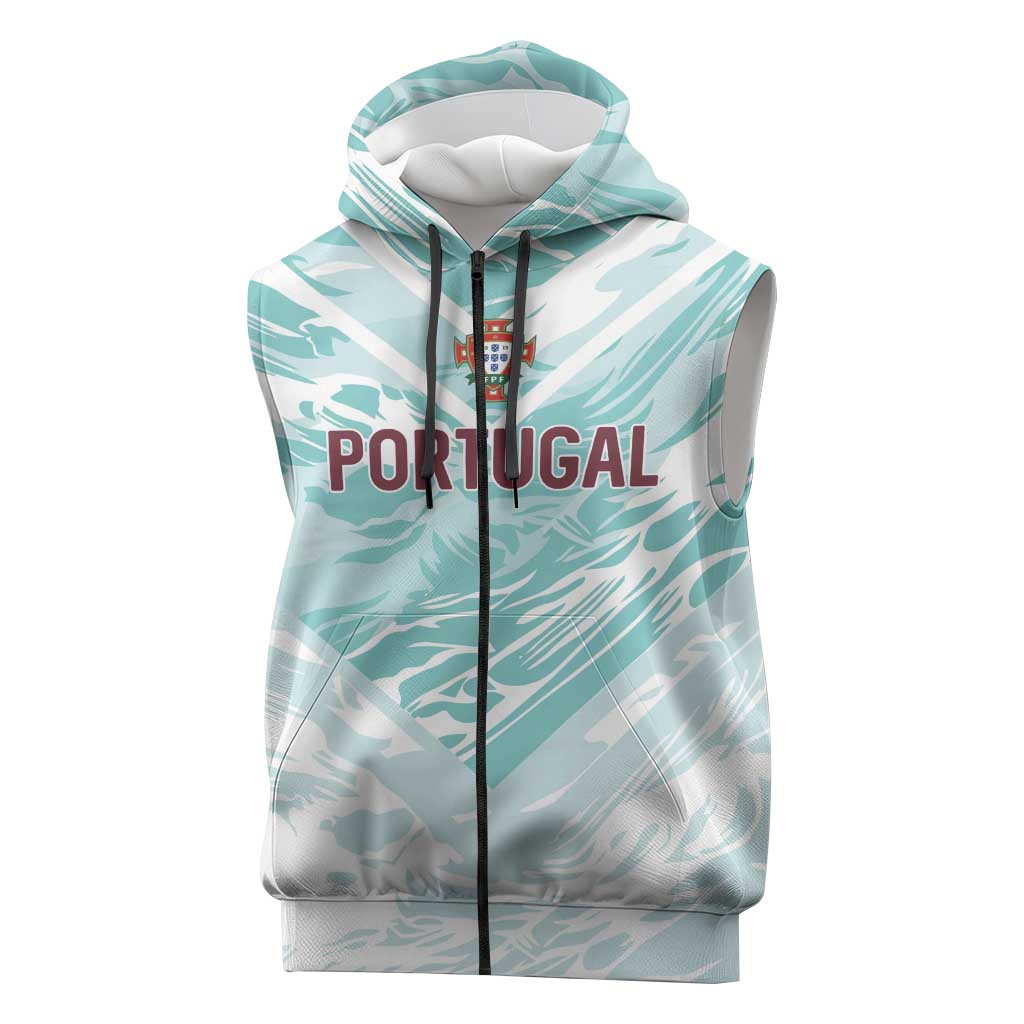 Custom World Football 2026 Portugal Sleeveless Zip Hoodie Luso Spirit Football Force