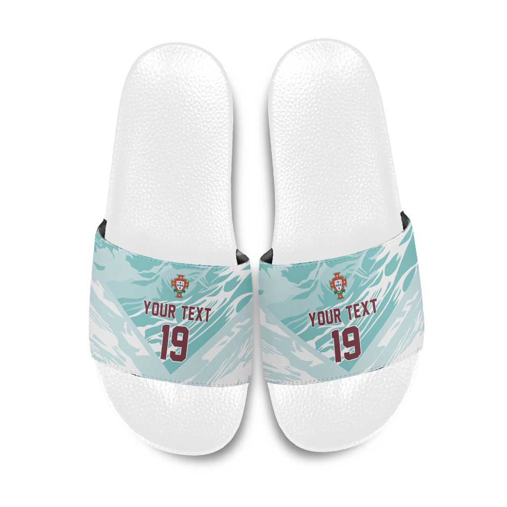Custom World Football 2026 Portugal Slide Sandals Luso Spirit Football Force