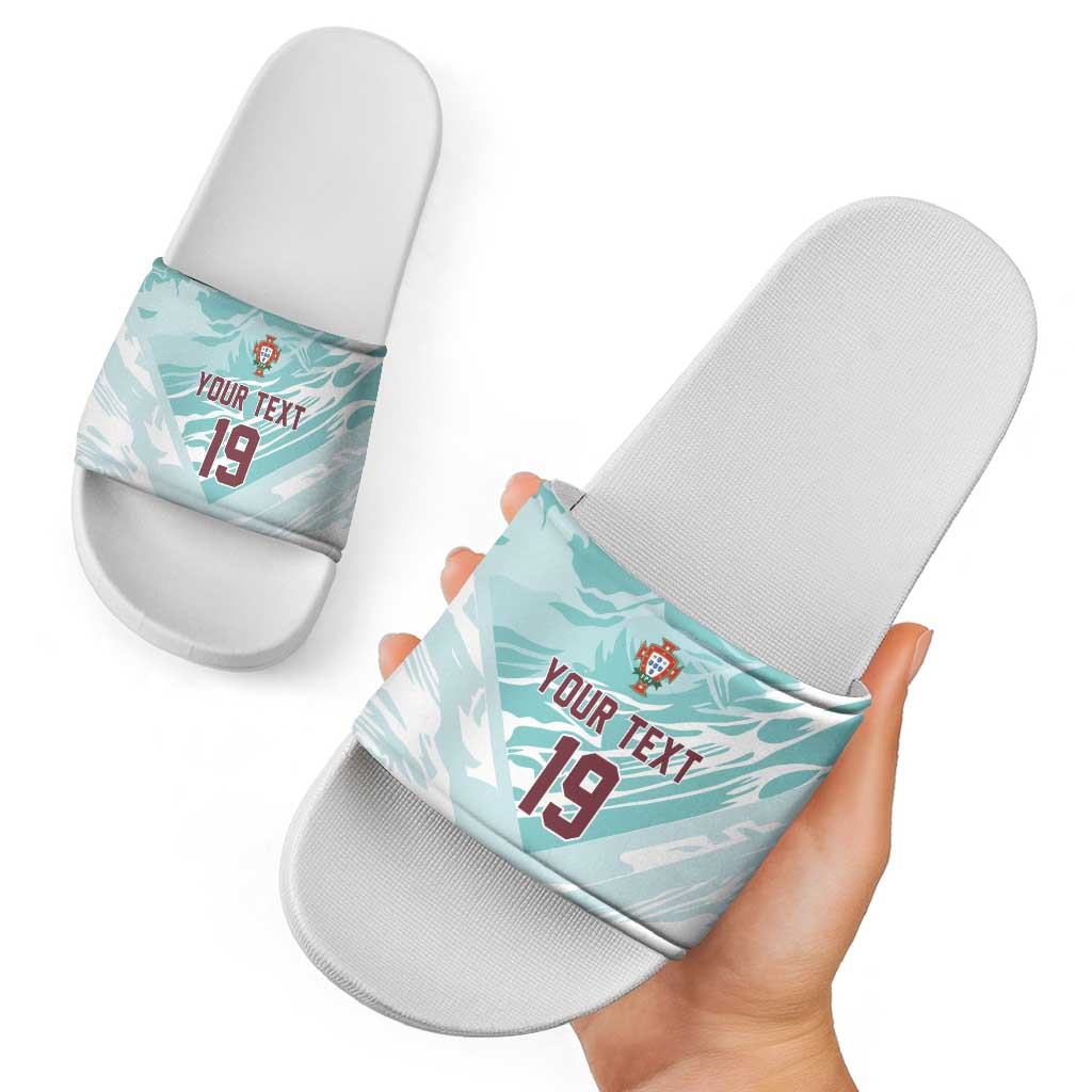 Custom World Football 2026 Portugal Slide Sandals Luso Spirit Football Force