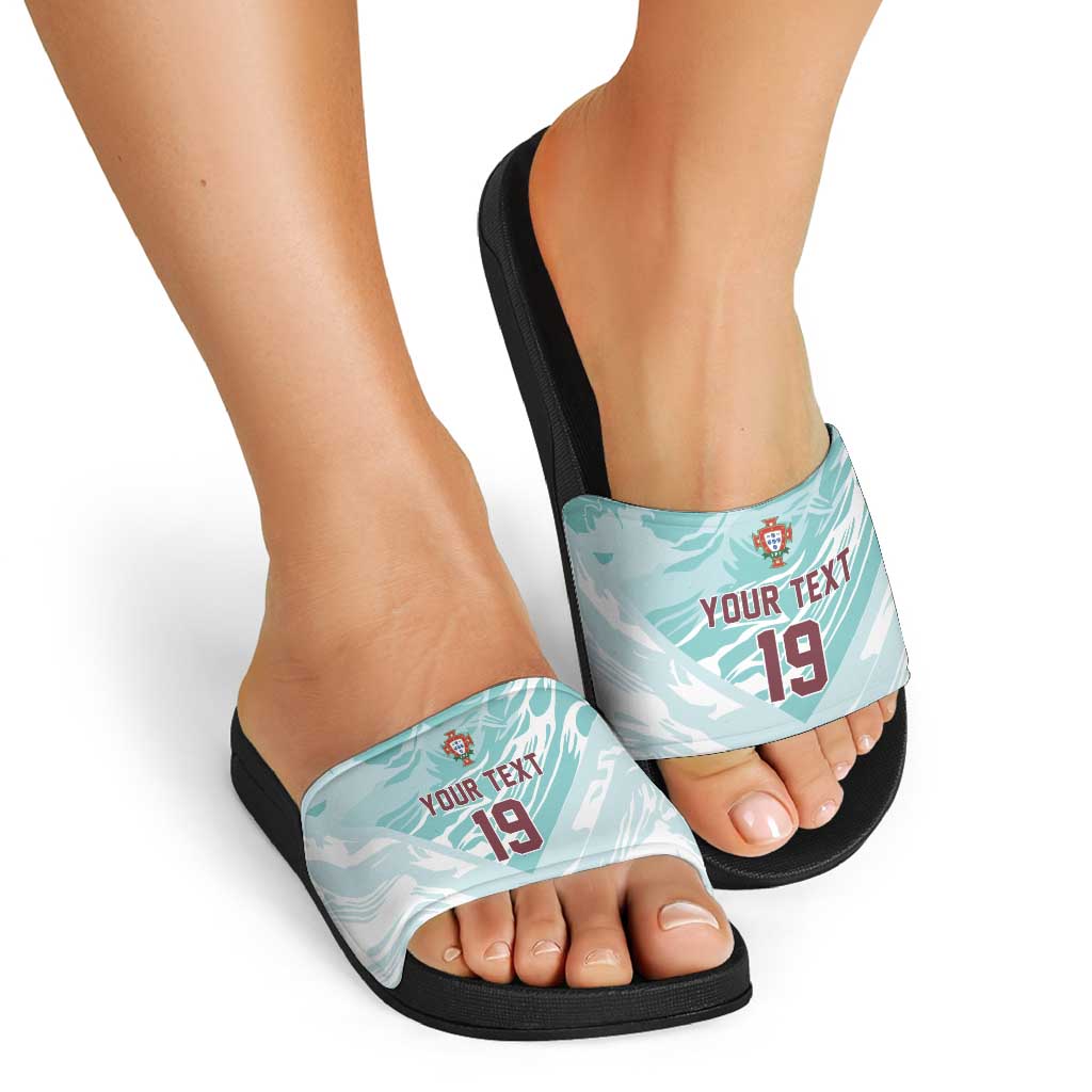 Custom World Football 2026 Portugal Slide Sandals Luso Spirit Football Force