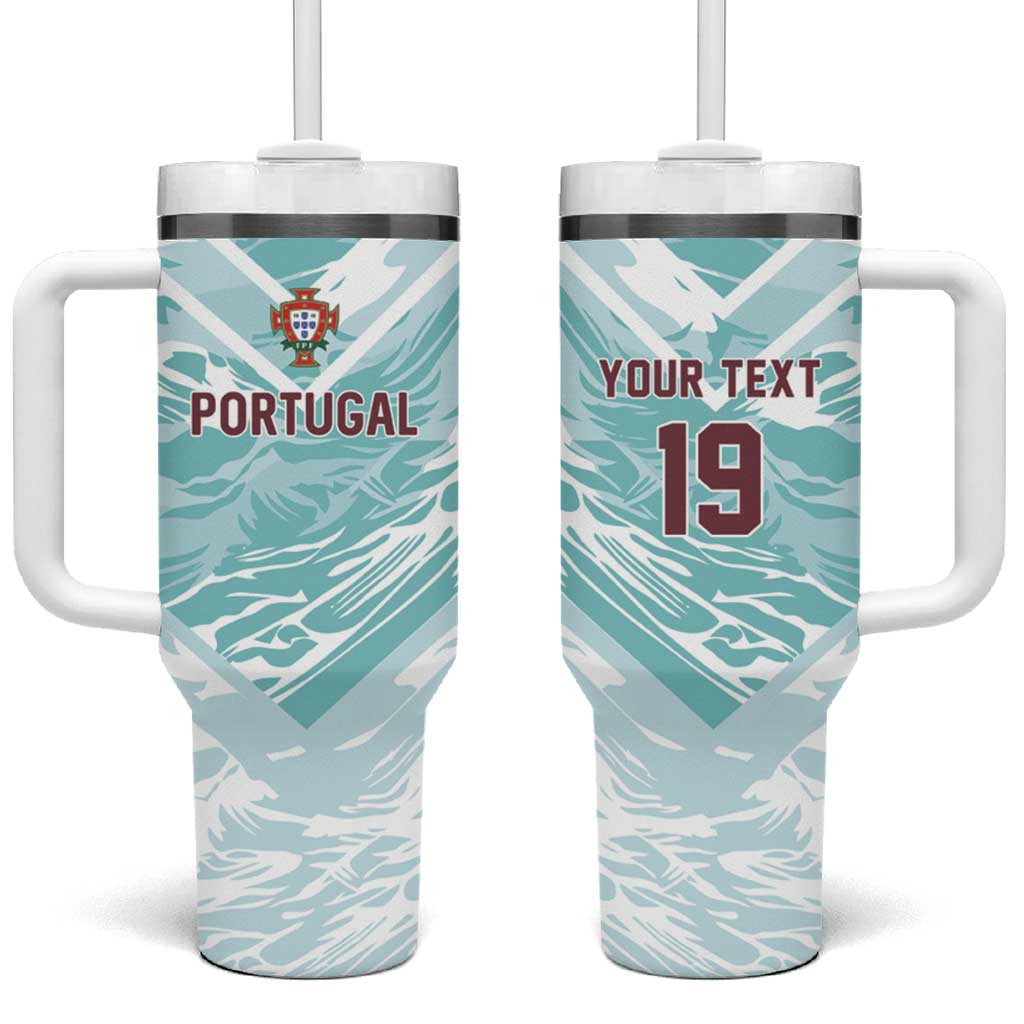 Custom World Football 2026 Portugal Tumbler With Handle Luso Spirit Football Force