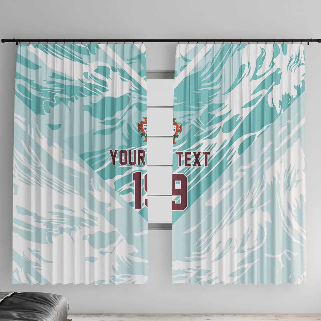 Custom World Football 2026 Portugal Window Curtain Luso Spirit Football Force