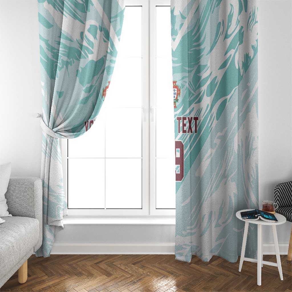 Custom World Football 2026 Portugal Window Curtain Luso Spirit Football Force