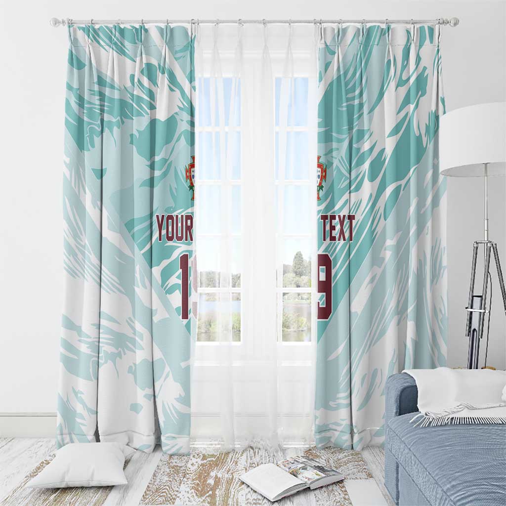 Custom World Football 2026 Portugal Window Curtain Luso Spirit Football Force