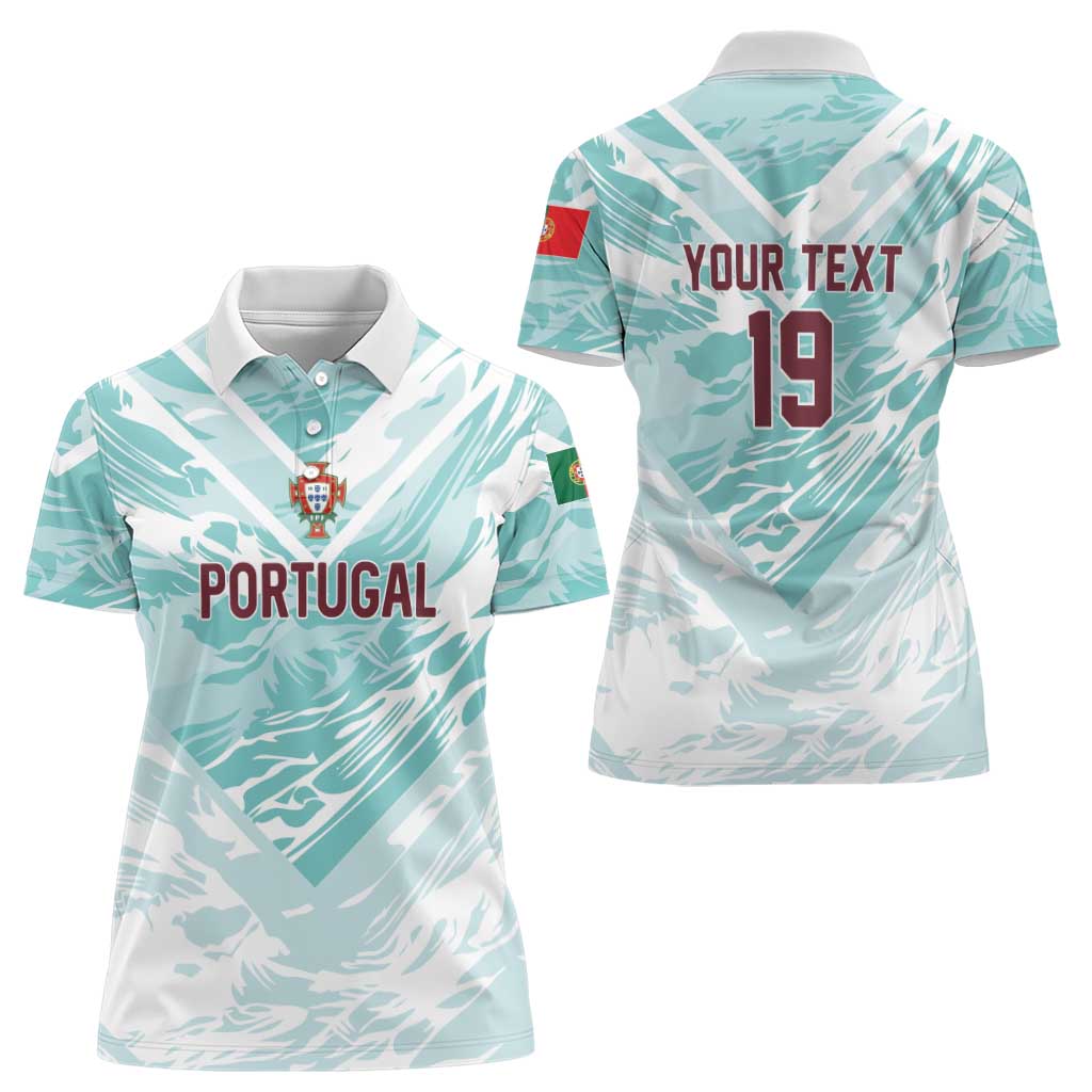 Custom World Football 2026 Portugal Women Polo Shirt Luso Spirit Football Force