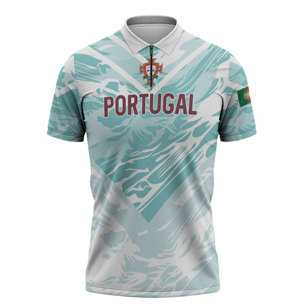 Custom World Football 2026 Portugal Zipper Polo Shirt Luso Spirit Football Force