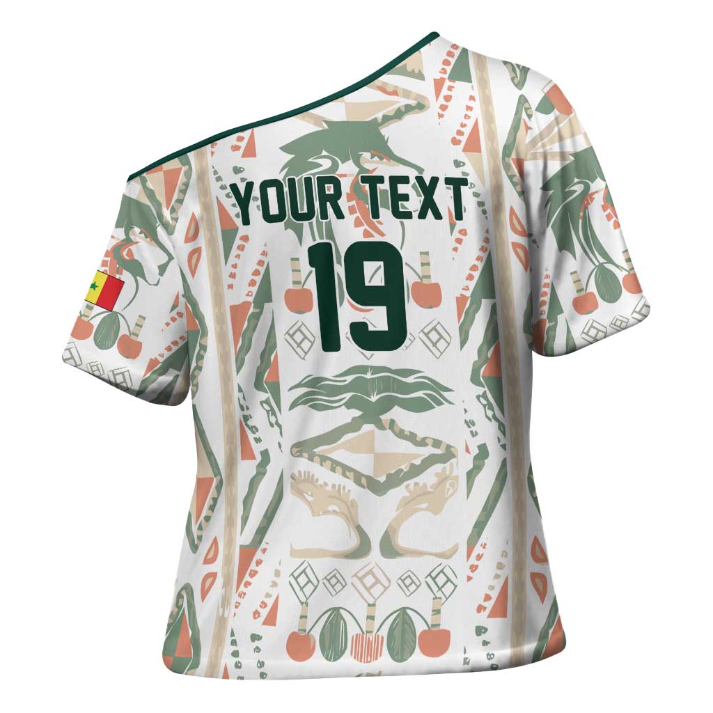 Custom World Football 2026 Senegal Cross Shoulder Shirt Lions of Teranga Spirit