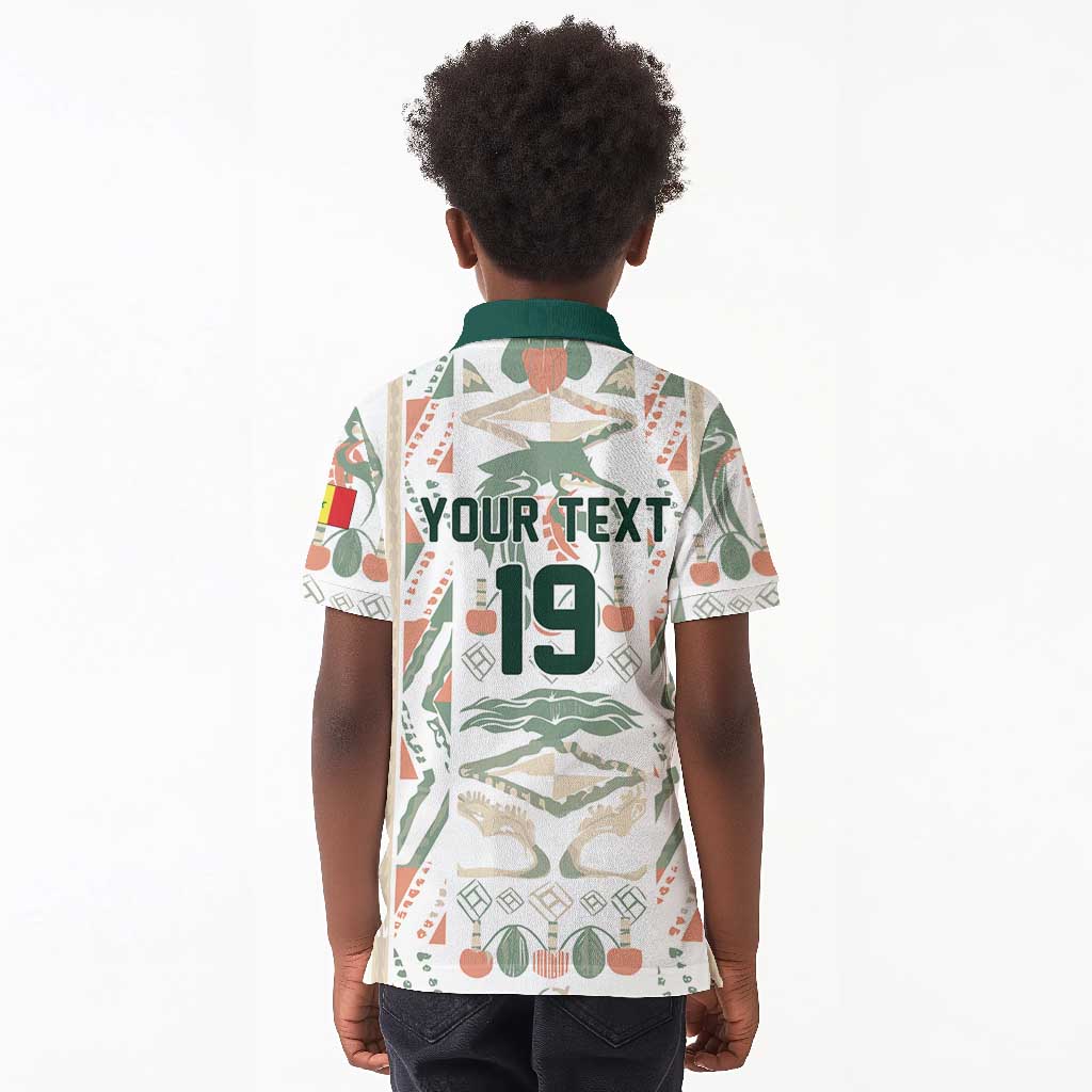 Custom World Football 2026 Senegal Kid Polo Shirt Lions of Teranga Spirit