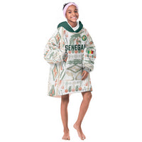 Custom World Football 2026 Senegal Kid Wearable Blanket Hoodie Lions of Teranga Spirit