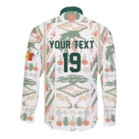Custom World Football 2026 Senegal Long Sleeve Button Shirt Lions of Teranga Spirit