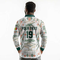 Custom World Football 2026 Senegal Long Sleeve Polo Shirt Lions of Teranga Spirit