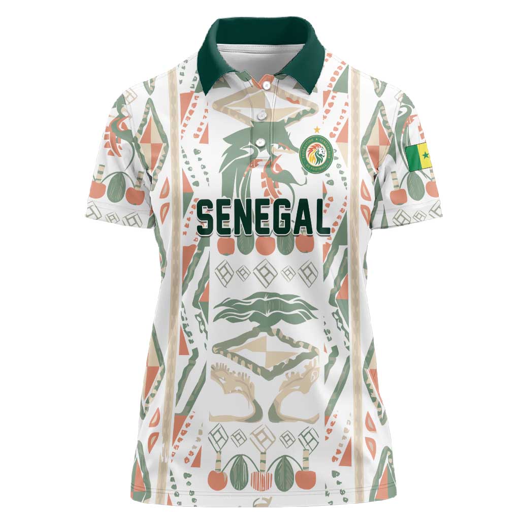 Custom World Football 2026 Senegal Women Polo Shirt Lions of Teranga Spirit
