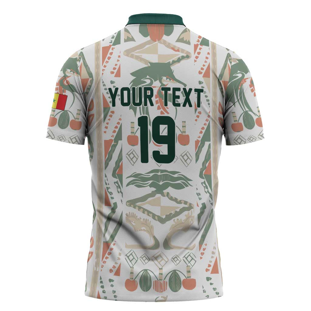 Custom World Football 2026 Senegal Zipper Polo Shirt Lions of Teranga Spirit