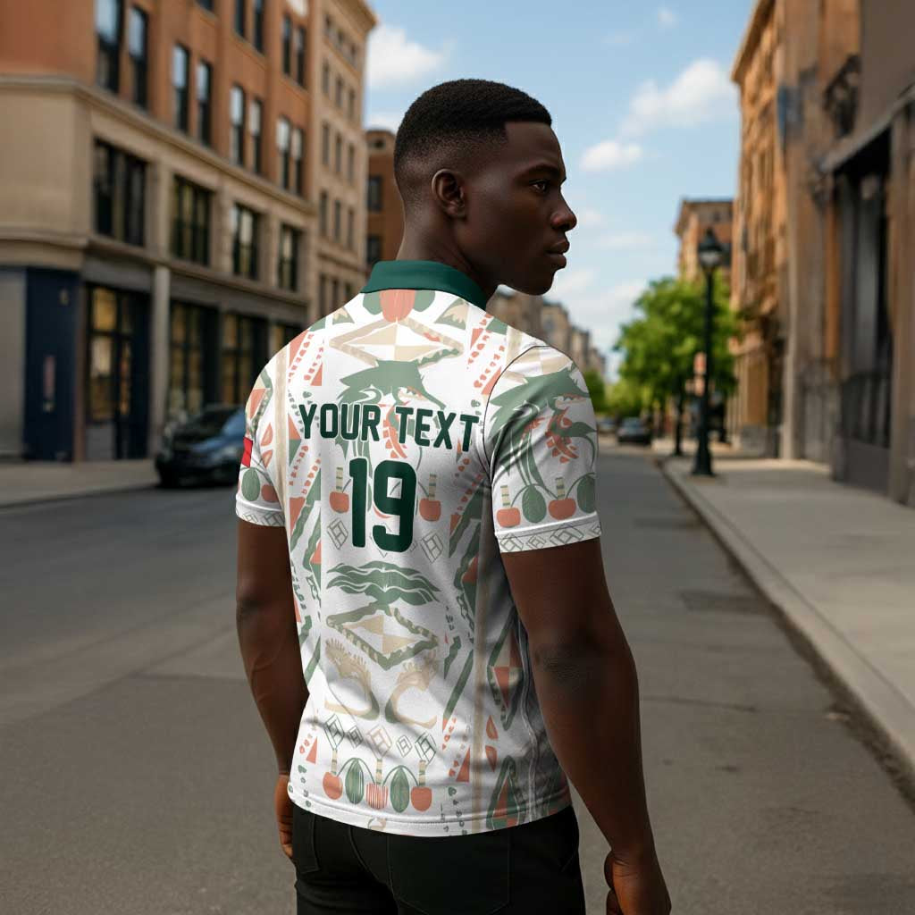 Custom World Football 2026 Senegal Zipper Polo Shirt Lions of Teranga Spirit