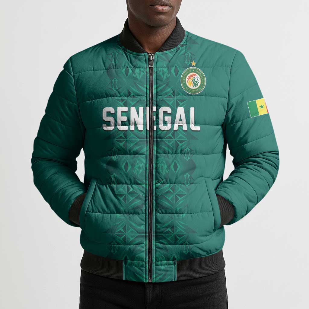 Custom World Football 2026 Senegal Bomber Puffer Jacket Pride of the African Lions