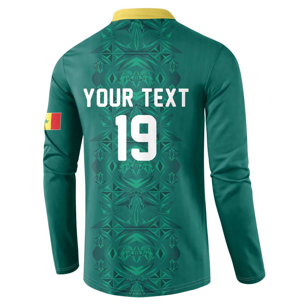 Custom World Football 2026 Senegal Button Sweatshirt Pride of the African Lions