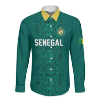 Custom World Football 2026 Senegal Long Sleeve Button Shirt Pride of the African Lions