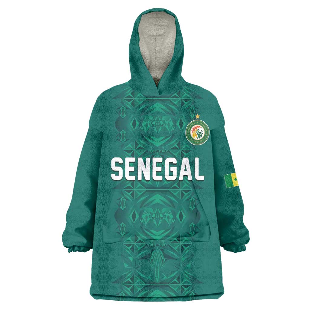 Custom World Football 2026 Senegal Wearable Blanket Hoodie Pride of the African Lions