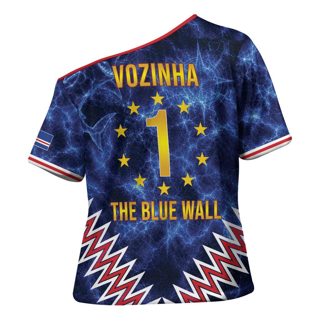 Cabo Verde Goalkeeper Vozinha Cross Shoulder Shirt The Blue Wall Legend Glory