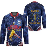 Cabo Verde Goalkeeper Vozinha Hockey Jersey The Blue Wall Legend Glory
