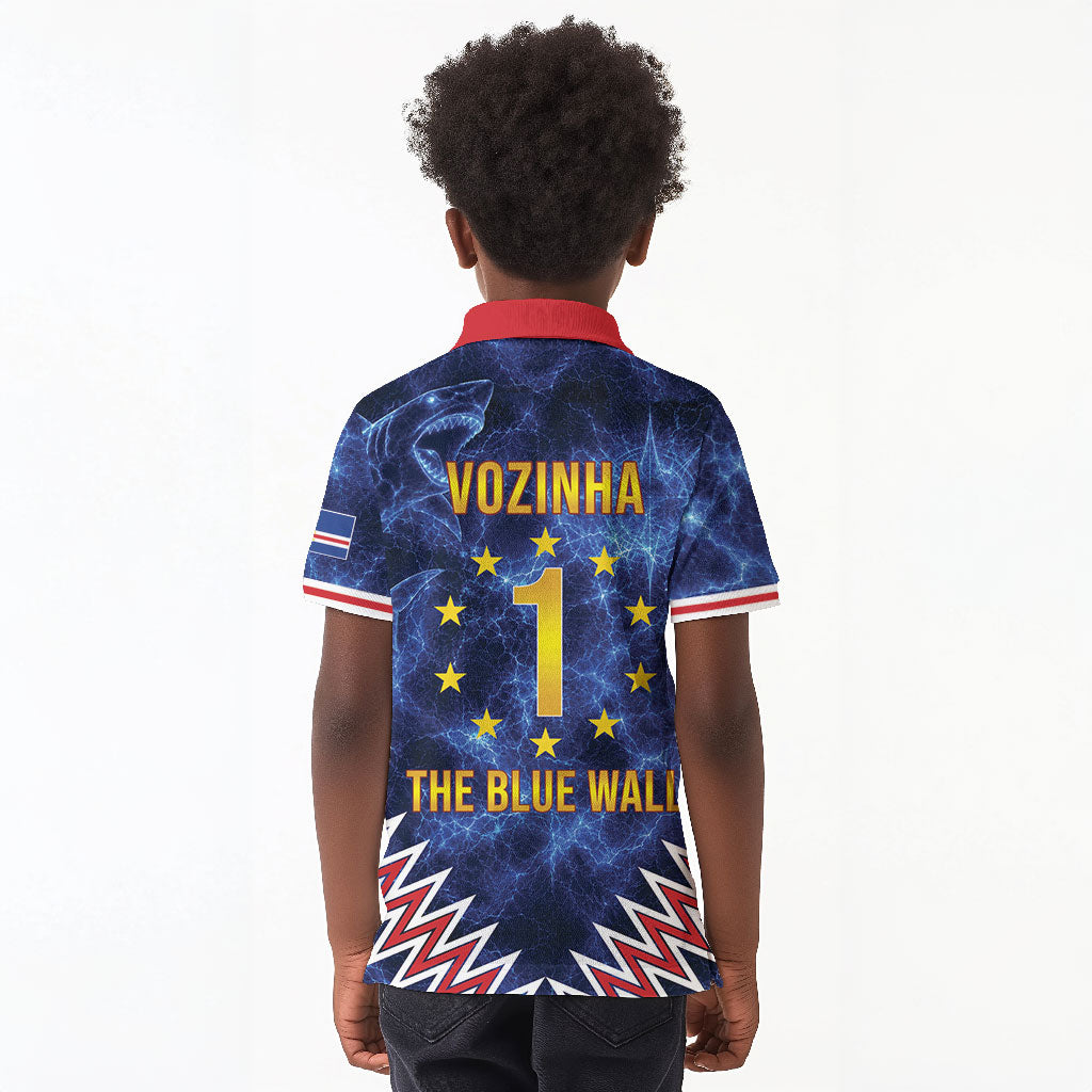 Cabo Verde Goalkeeper Vozinha Kid Polo Shirt The Blue Wall Legend Glory