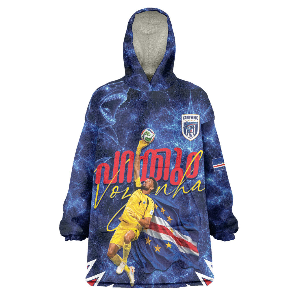 Cabo Verde Goalkeeper Vozinha Kid Wearable Blanket Hoodie The Blue Wall Legend Glory