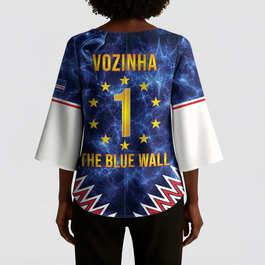 Cabo Verde Goalkeeper Vozinha Kimono Sleeve Blouse The Blue Wall Legend Glory