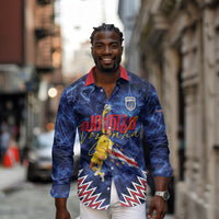 Cabo Verde Goalkeeper Vozinha Long Sleeve Button Shirt The Blue Wall Legend Glory