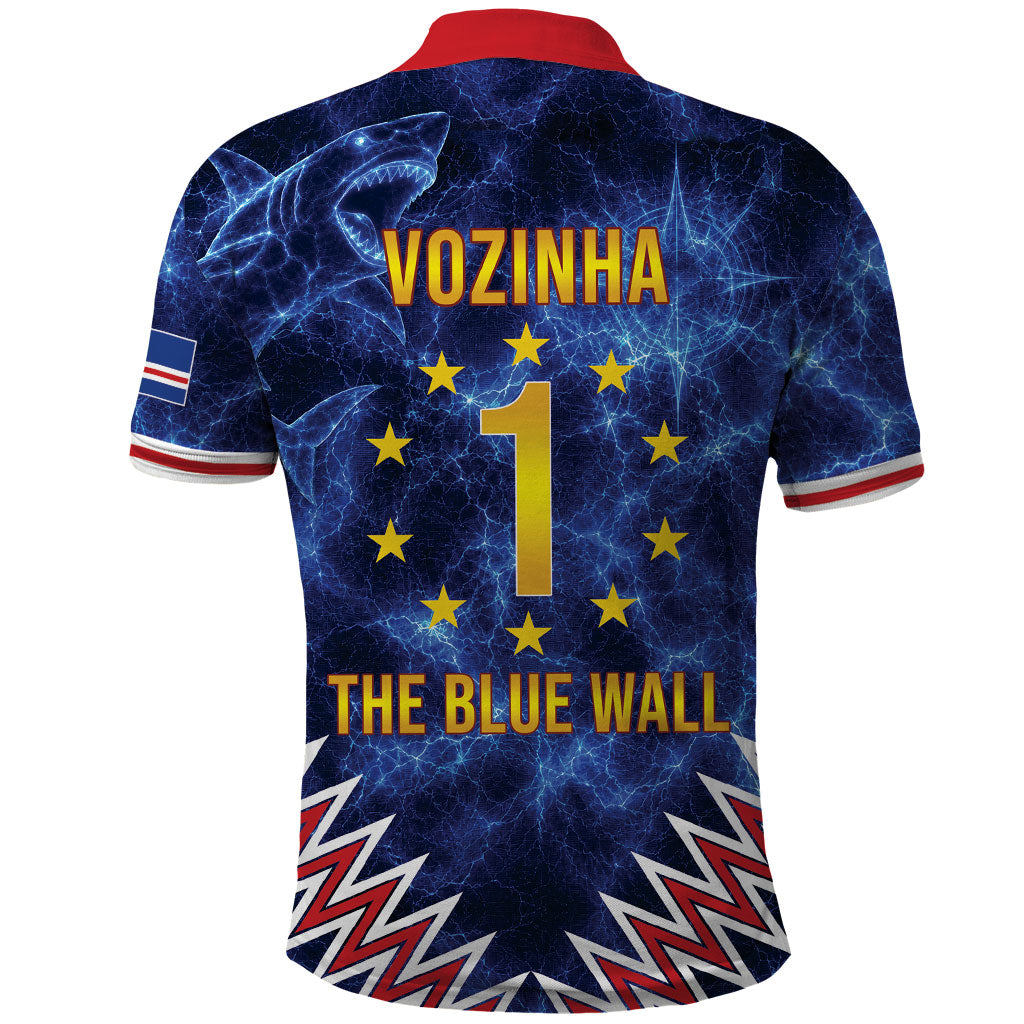 Cabo Verde Goalkeeper Vozinha Polo Shirt The Blue Wall Legend Glory