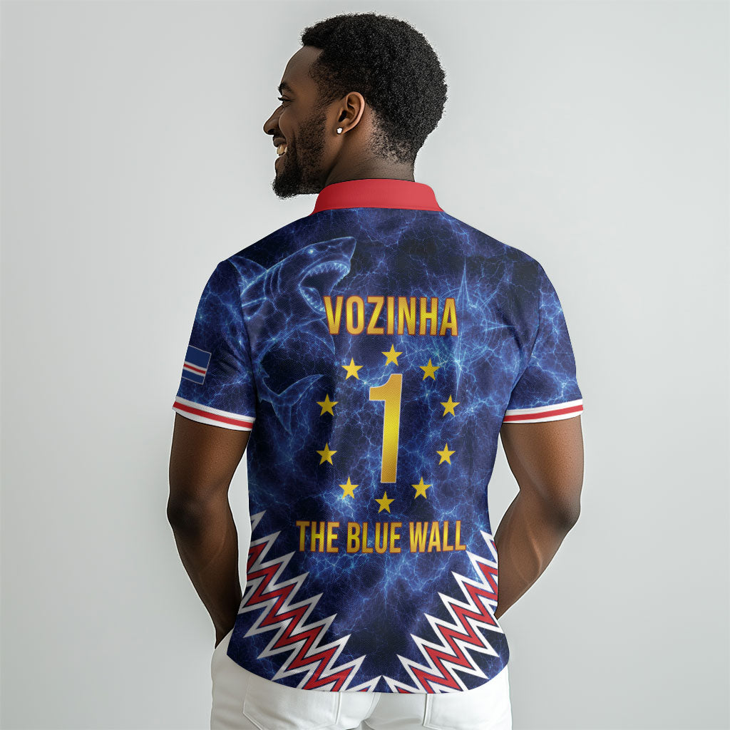 Cabo Verde Goalkeeper Vozinha Polo Shirt The Blue Wall Legend Glory LT19
