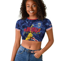 Cabo Verde Goalkeeper Vozinha Raglan Cropped T shirt The Blue Wall Legend Glory