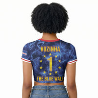 Cabo Verde Goalkeeper Vozinha Raglan Cropped T shirt The Blue Wall Legend Glory