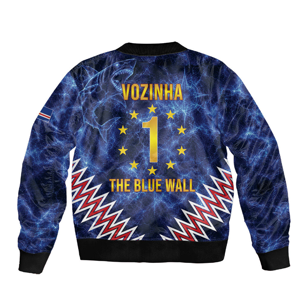 Cabo Verde Goalkeeper Vozinha Sleeve Zip Bomber Jacket The Blue Wall Legend Glory