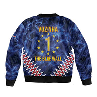 Cabo Verde Goalkeeper Vozinha Sleeve Zip Bomber Jacket The Blue Wall Legend Glory