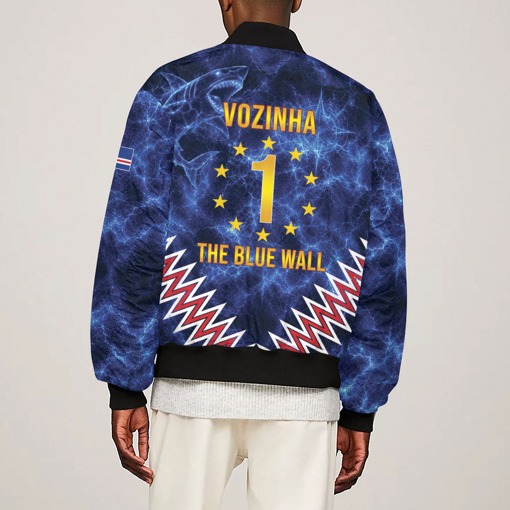 Cabo Verde Goalkeeper Vozinha Sleeve Zip Bomber Jacket The Blue Wall Legend Glory