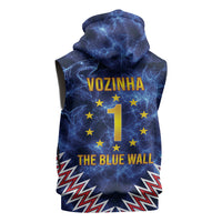 Cabo Verde Goalkeeper Vozinha Sleeveless Hoodie The Blue Wall Legend Glory