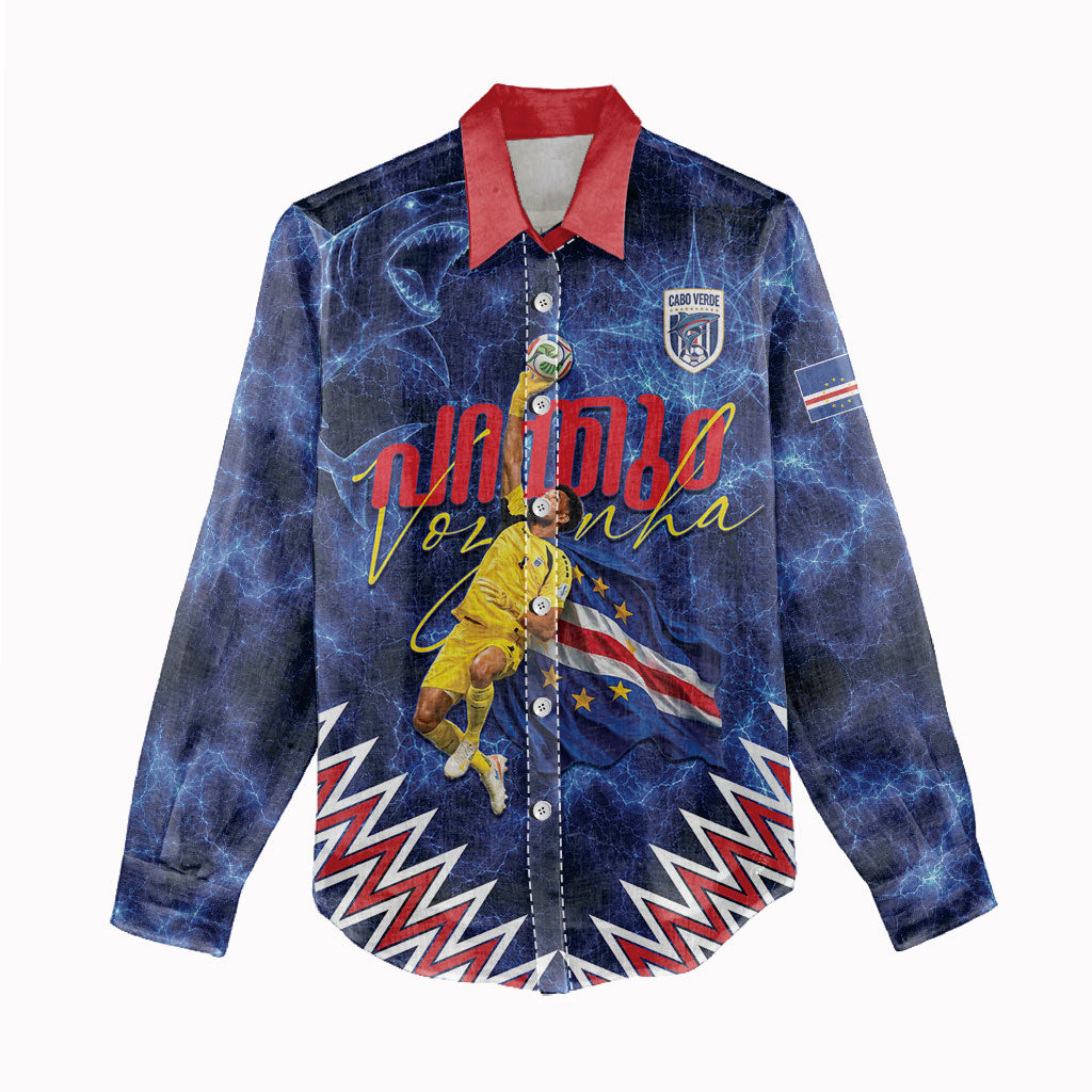Cabo Verde Goalkeeper Vozinha Women Casual Shirt The Blue Wall Legend Glory