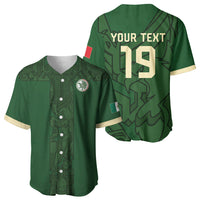 Mis Raices Mexico Football Custom Baseball Jersey Aztec Calendar Line Art