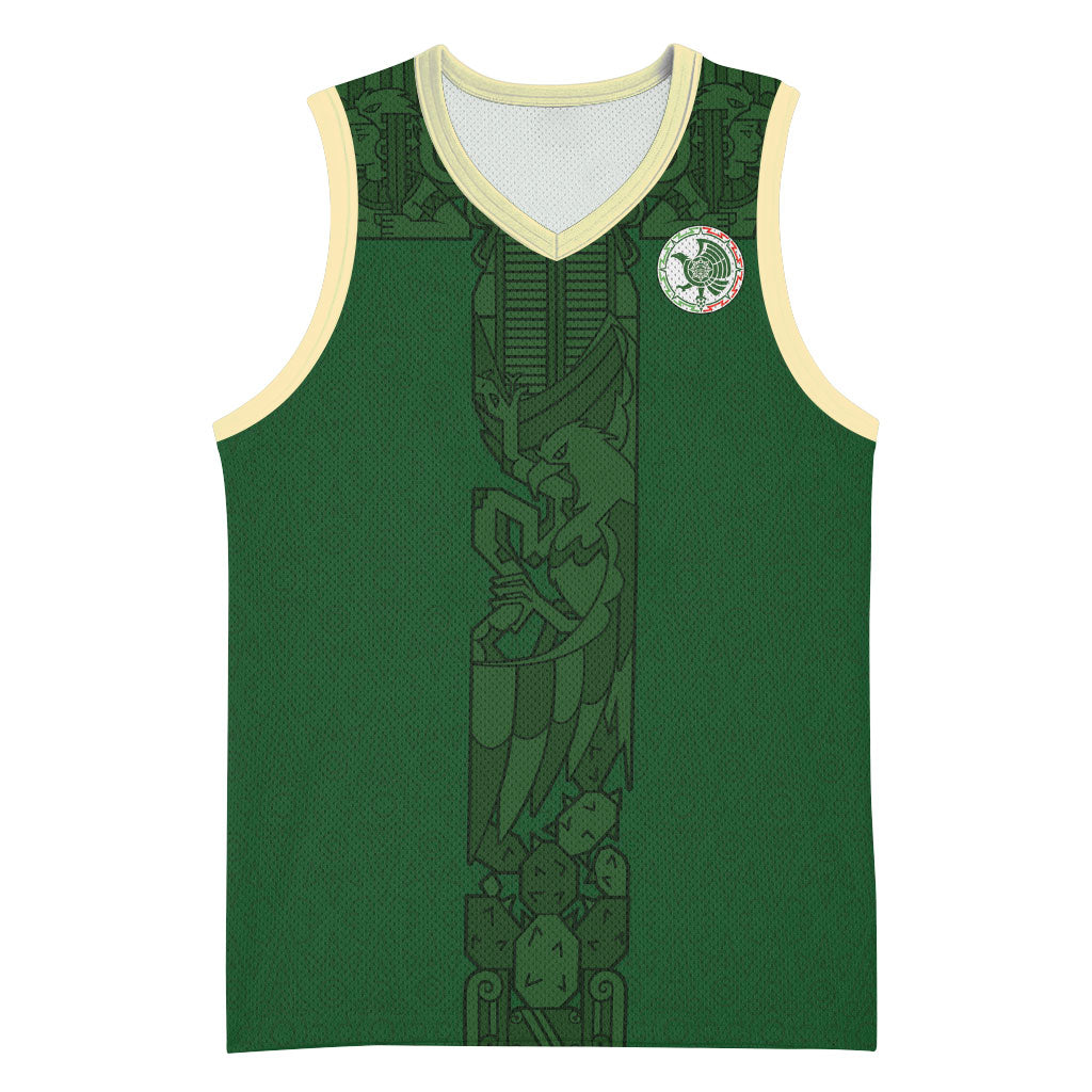Mis Raices Mexico Football Custom Basketball Jersey Aztec Calendar Line Art