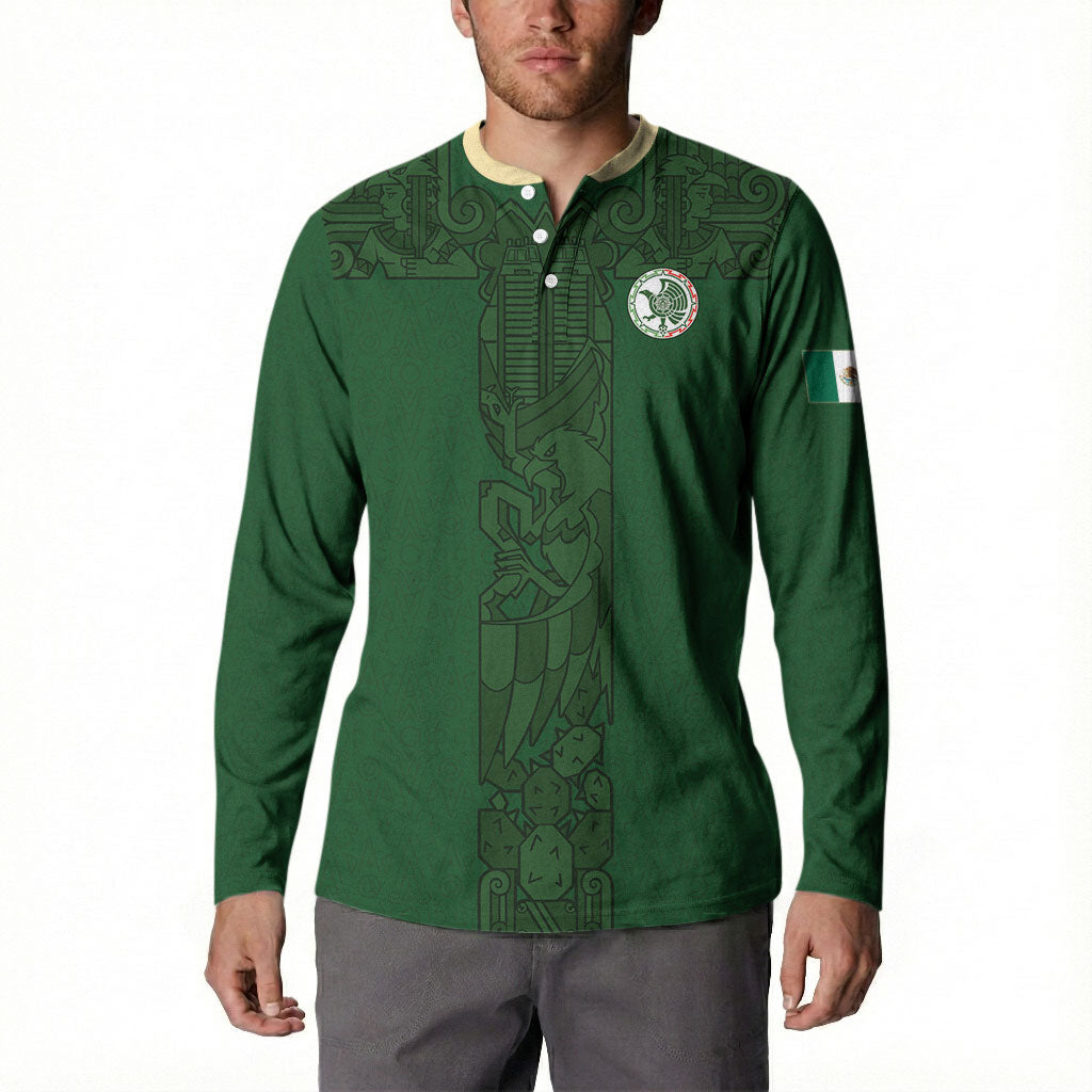 Mis Raices Mexico Football Custom Button Sweatshirt Aztec Calendar Line Art