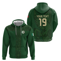 Mis Raices Mexico Football Custom Hoodie Aztec Calendar Line Art