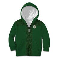 Mis Raices Mexico Football Custom Kid Hoodie Aztec Calendar Line Art