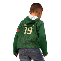 Mis Raices Mexico Football Custom Kid Hoodie Aztec Calendar Line Art