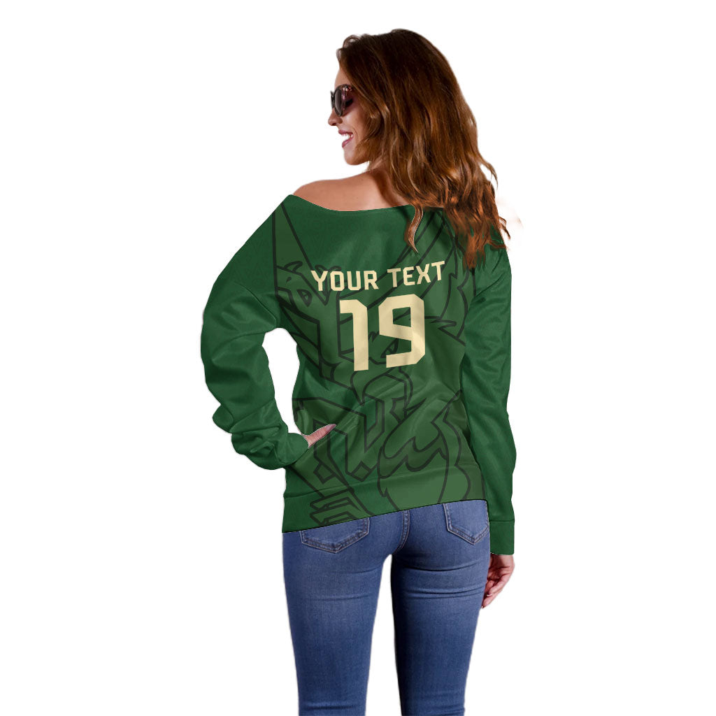 Mis Raices Mexico Football Custom Off Shoulder Sweater Aztec Calendar Line Art