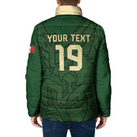 Mis Raices Mexico Football Custom Padded Jacket Aztec Calendar Line Art