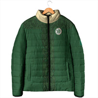 Mis Raices Mexico Football Custom Padded Jacket Aztec Calendar Line Art