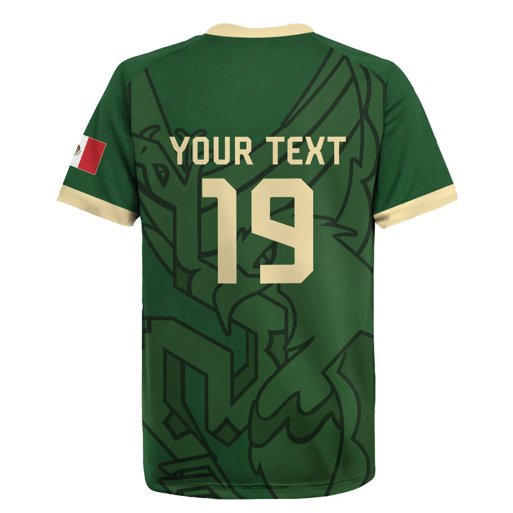 Mis Raices Mexico Football Custom Rugby Jersey Aztec Calendar Line Art