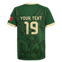 Mis Raices Mexico Football Custom Rugby Jersey Aztec Calendar Line Art