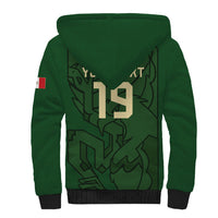 Mis Raices Mexico Football Custom Sherpa Hoodie Aztec Calendar Line Art