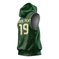 Mis Raices Mexico Football Custom Sleeveless Hoodie Aztec Calendar Line Art